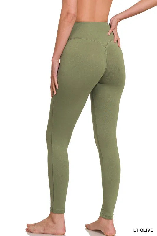 Zenana Brushed Microfiber Full Length Leggings Leggings