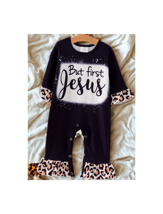 But First Jesus Ruffle Romper