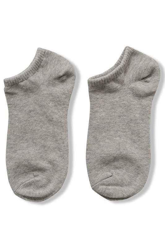 Zenana Casual Plain Cotton Ankle Socks