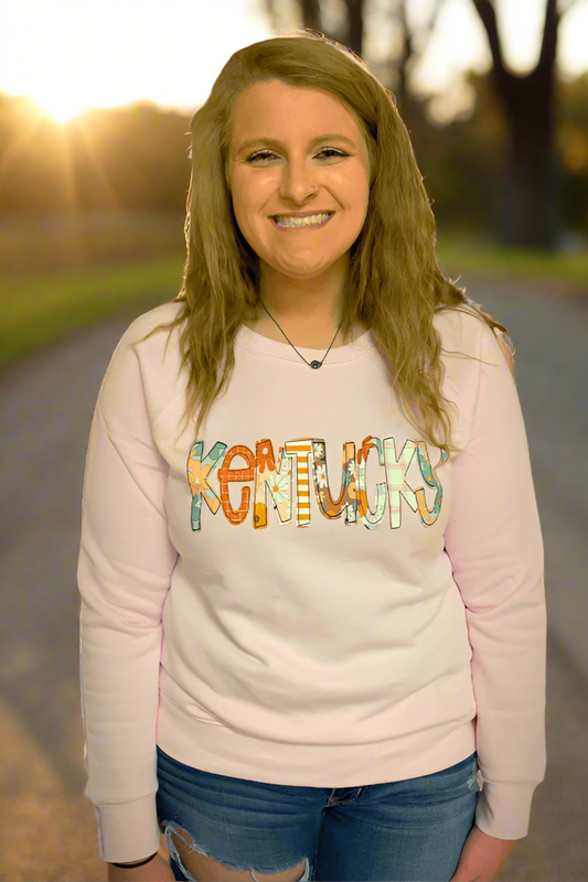 Pink Floral “Kentucky” Sweatshirt - Kentucky Belle Boutique