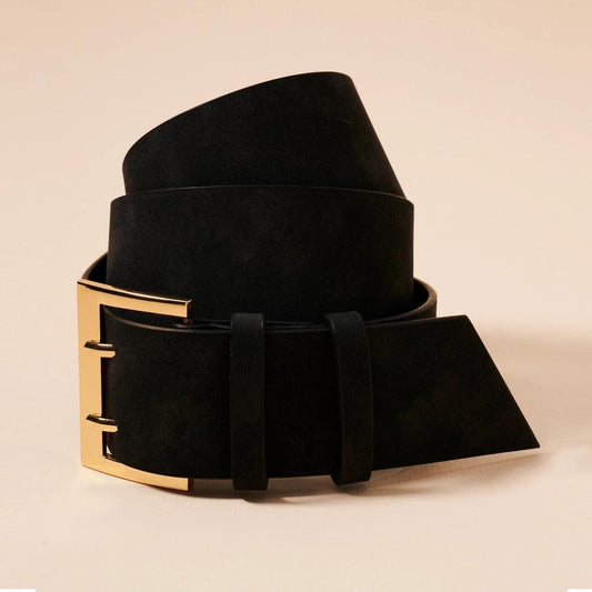 Wide Suede Waist Belt - Moonlight Boutique