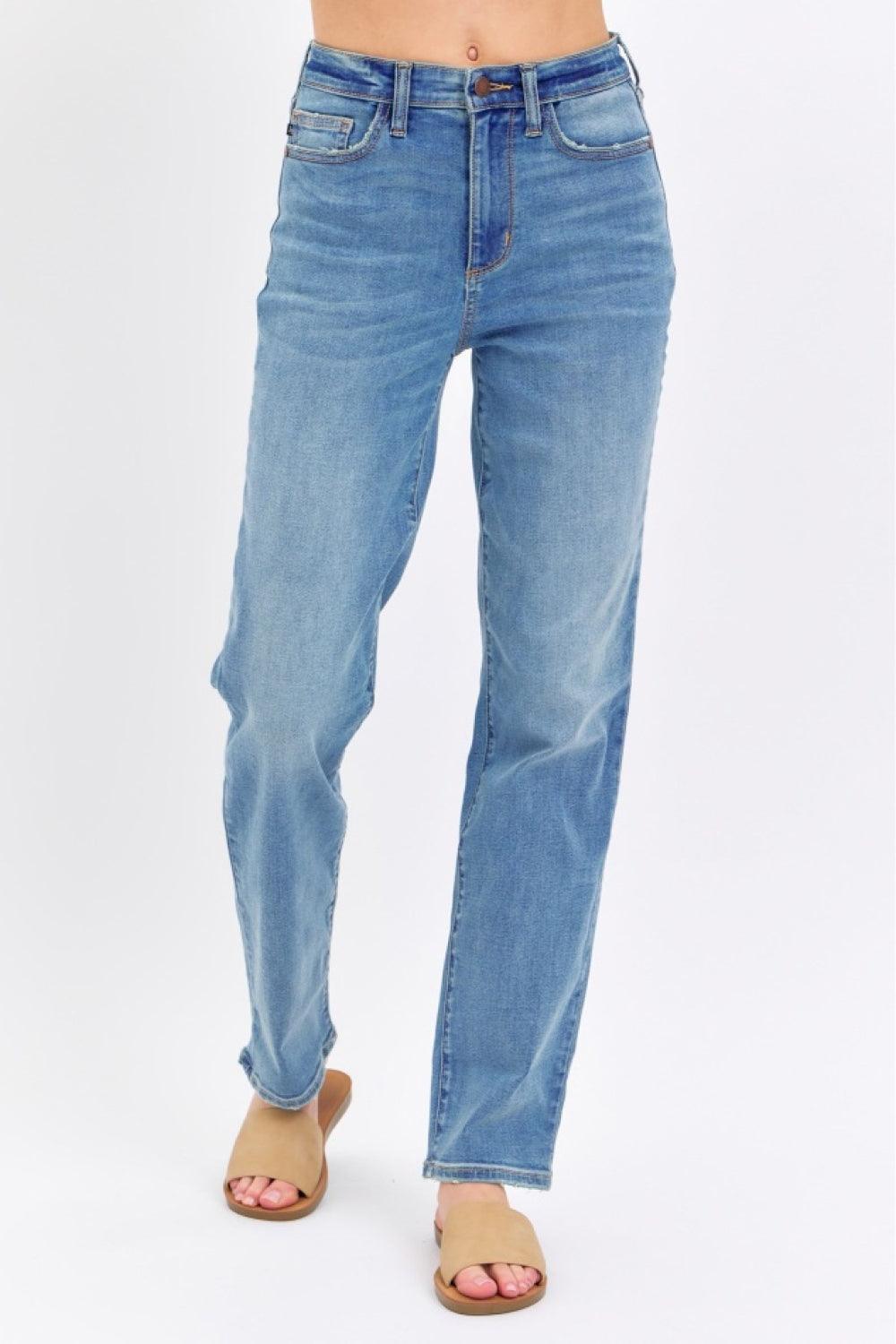 Judy Blue Full Size High Waist Straight Jeans - Moonlight Boutique