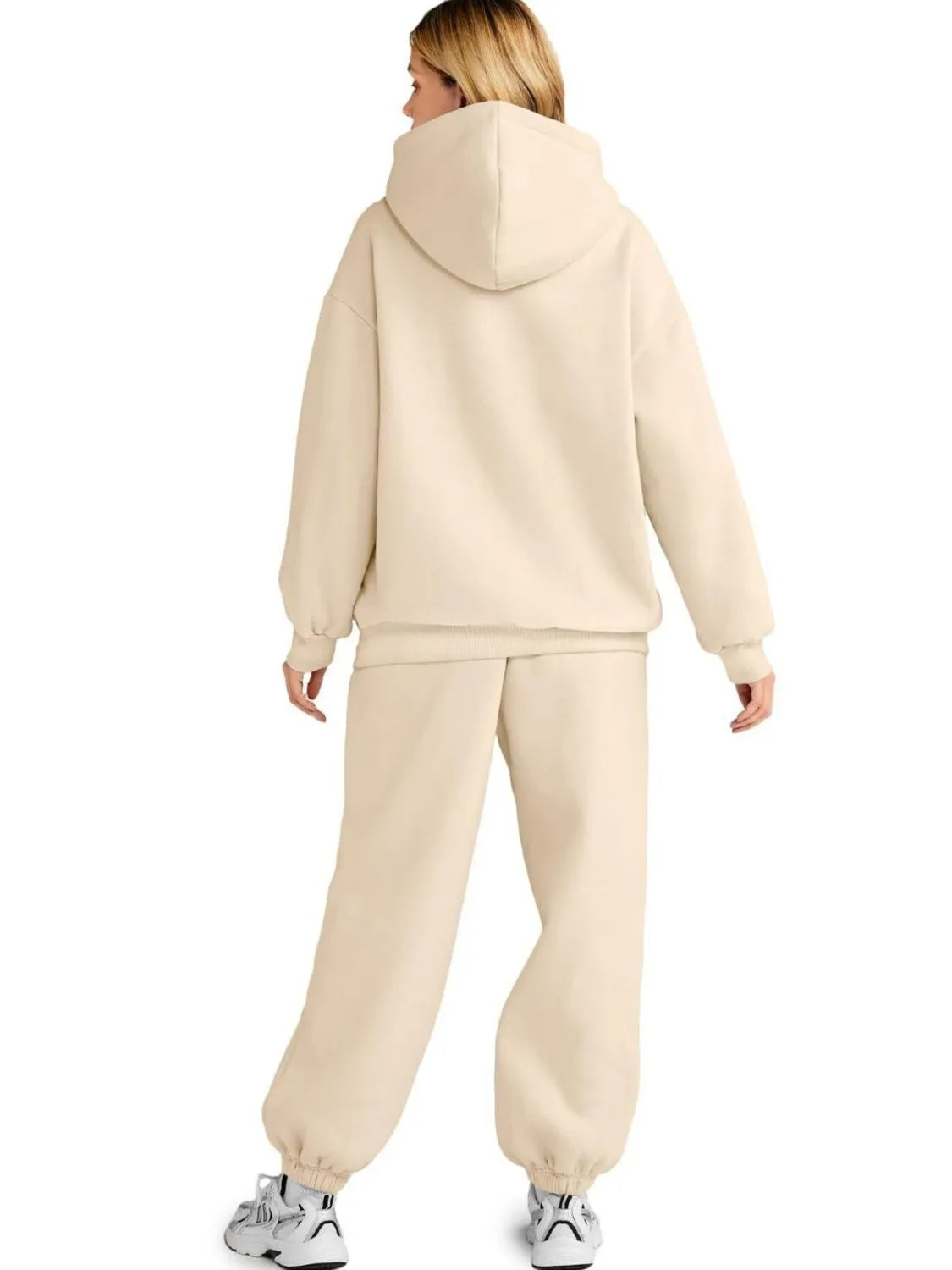 Full Size Kangaroo Pocket Hoodie and Joggers Set Plus Size Clothing Set