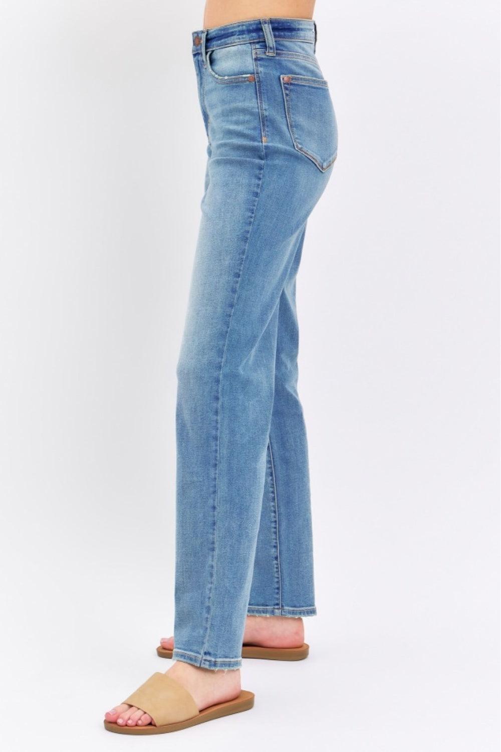 Judy Blue Full Size High Waist Straight Jeans - Moonlight Boutique