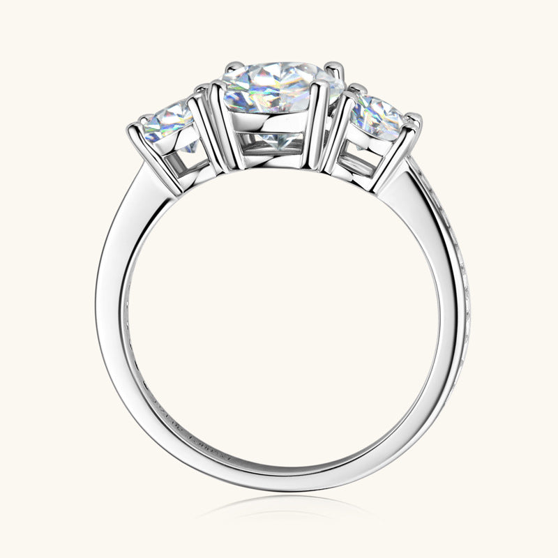 3 Carat Moissanite 925 Sterling Silver Ring Jewelry