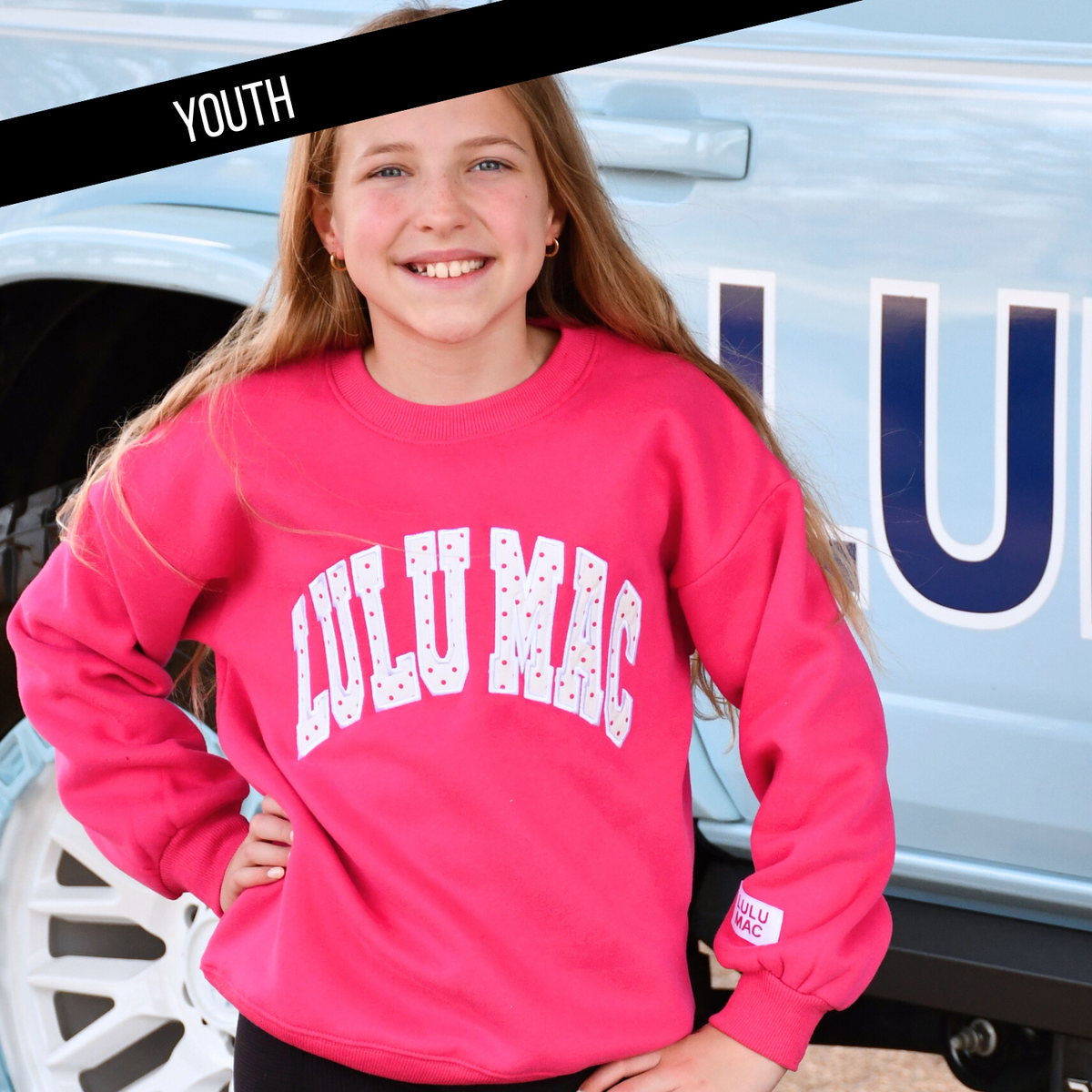 KD-SW-1008-PD Hot Pink/White Polka Dot- Stitch Sweatshirt