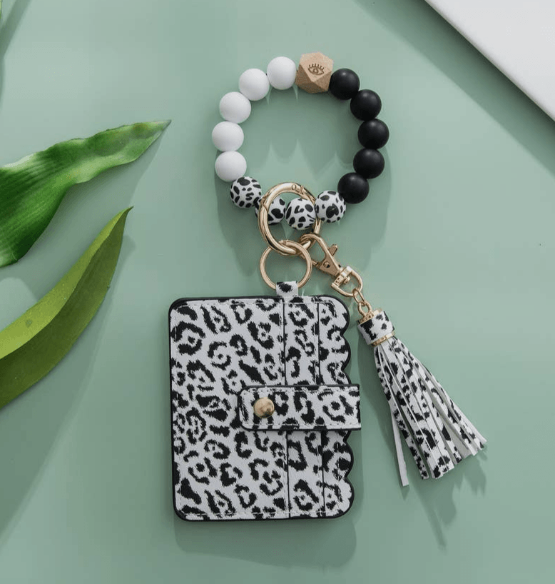 Silicone Beaded Wristlet Keychain Wallet - Moonlight Boutique