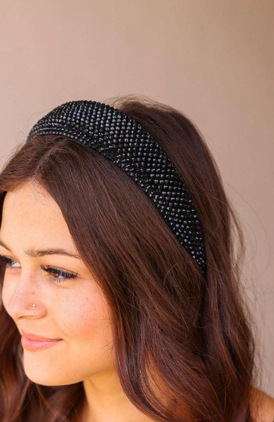 Black Bling Hairband - Moonlight Boutique