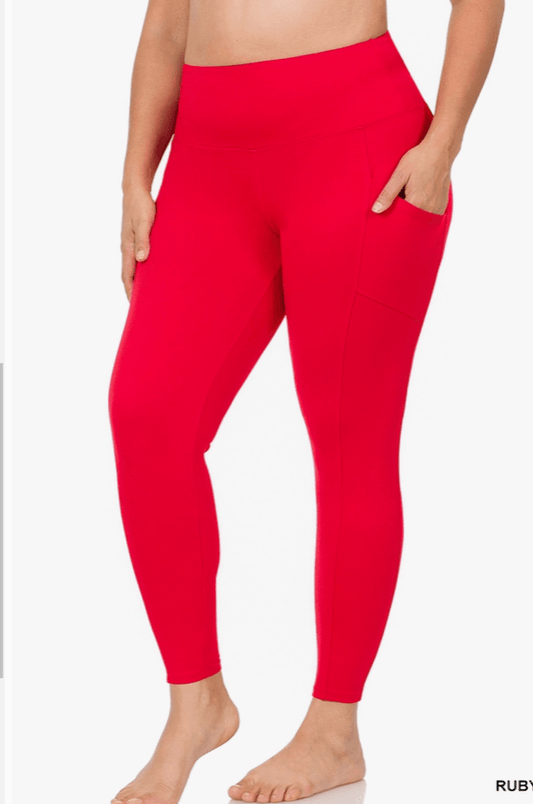 Plus Size Microfiber Full Length Leggings - Moonlight Boutique