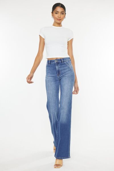 Kancan Ultra High Waist Gradient Flare Jeans - Moonlight Boutique