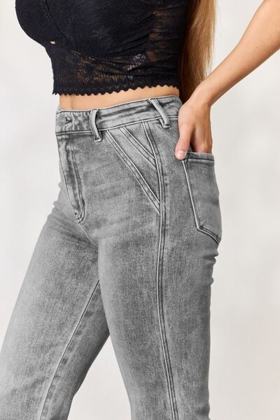 Kancan High Waist Slim Flare Jeans - Moonlight Boutique