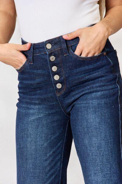 Judy Blue Full Size Button-Fly Straight Jeans - Moonlight Boutique