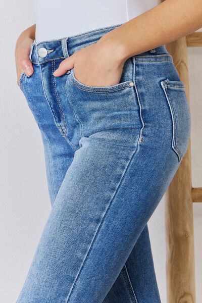 RISEN Full Size High Rise Ankle Flare Jeans - Moonlight Boutique