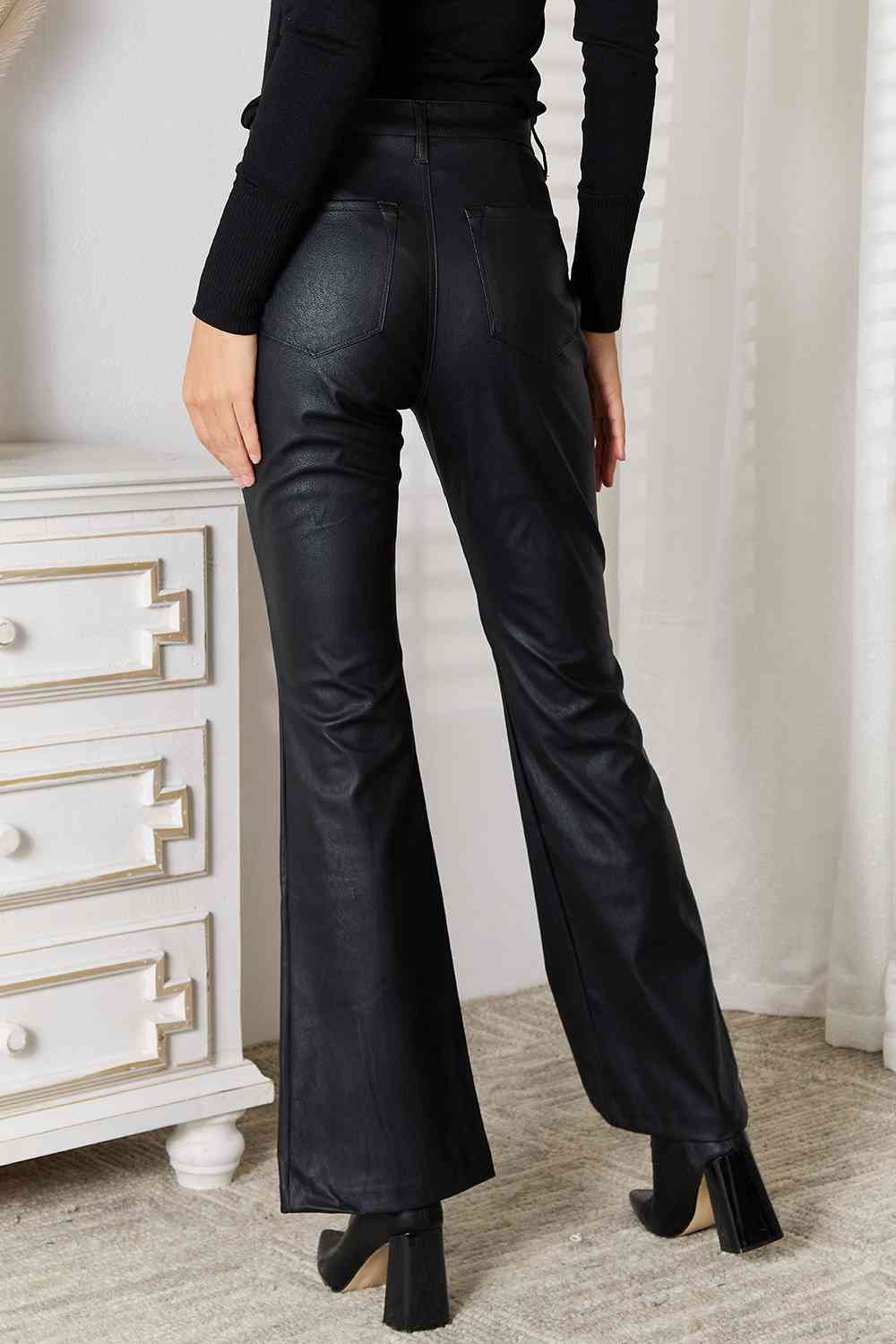 Kancan Slit Flare Leg Pants - Moonlight Boutique