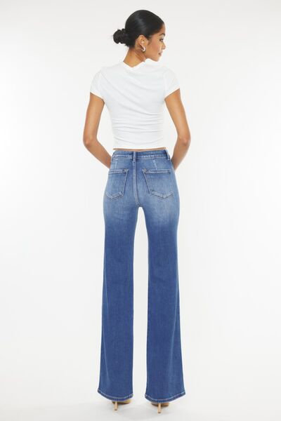 Kancan Ultra High Waist Gradient Flare Jeans - Moonlight Boutique