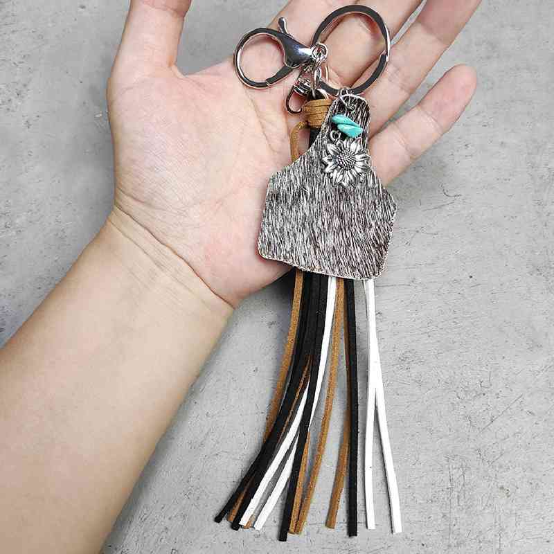 Turquoise Fringe Detail Key Chain - Moonlight Boutique