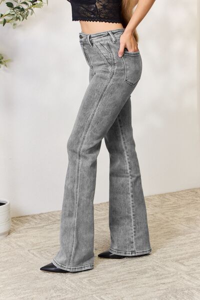 Kancan High Waist Slim Flare Jeans - Moonlight Boutique