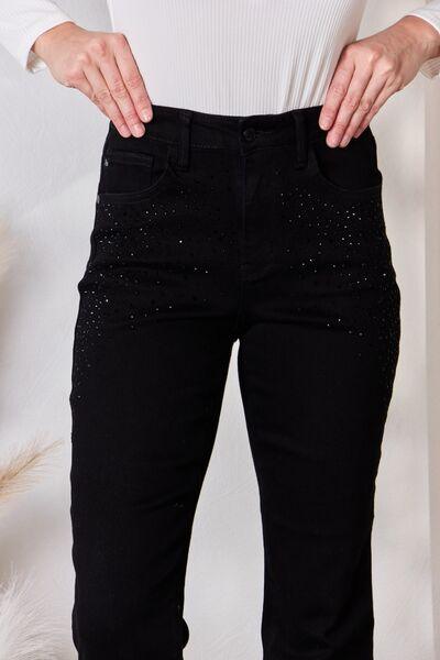 Judy Blue Full Size Rhinestone Embellished Slim Jeans - Moonlight Boutique