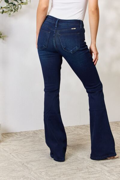 Kancan Full Size Mid Rise Flare Jeans - Moonlight Boutique