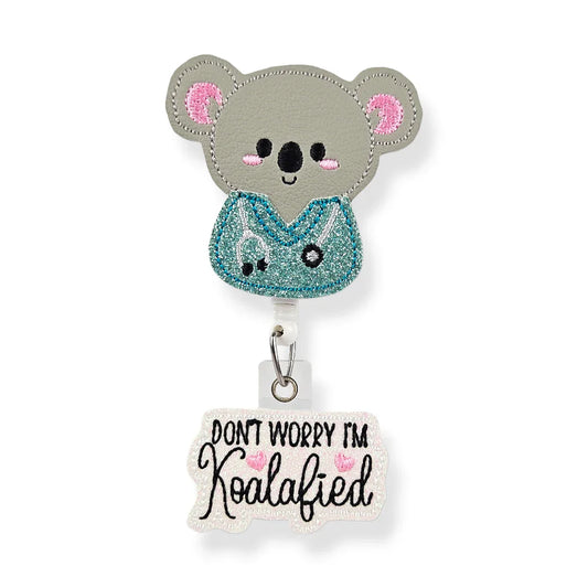 Koalafied Nurse Badge Pal badge reel