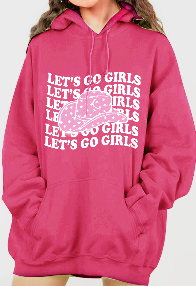 Simply Love Simply Love Full Size LET’S GO GIRLS Graphic Dropped Shoulder Hoodie - Moonlight Boutique