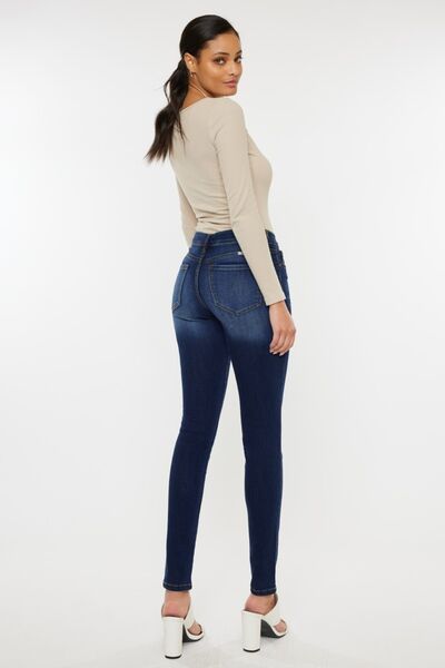 Kancan Mid Rise Gradient Skinny Jeans - Moonlight Boutique