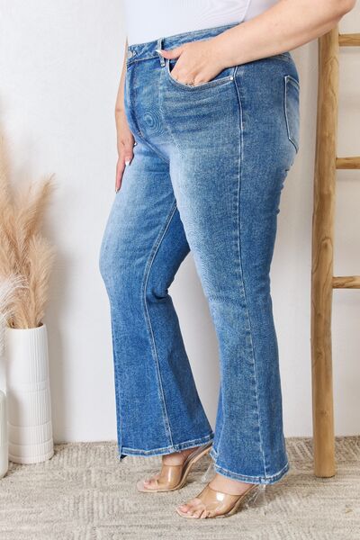 RISEN Full Size High Rise Ankle Flare Jeans - Moonlight Boutique