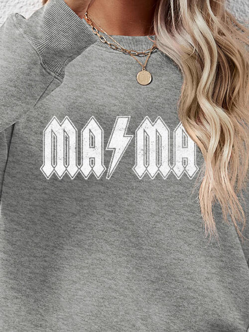 Letter Graphic Dropped Shoulder Sweatshirt - Moonlight Boutique