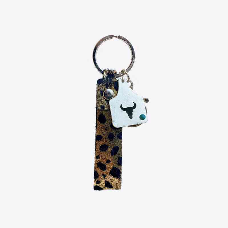 Genuine Leather Alloy Keychain - Moonlight Boutique