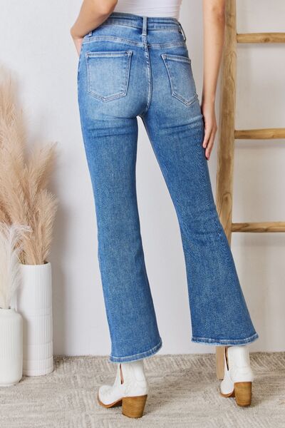 RISEN Full Size High Rise Ankle Flare Jeans - Moonlight Boutique