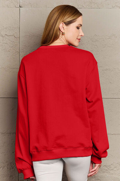 Simply Love Full Size IN MY LOVER ERA Round Neck Sweatshirt - Moonlight Boutique