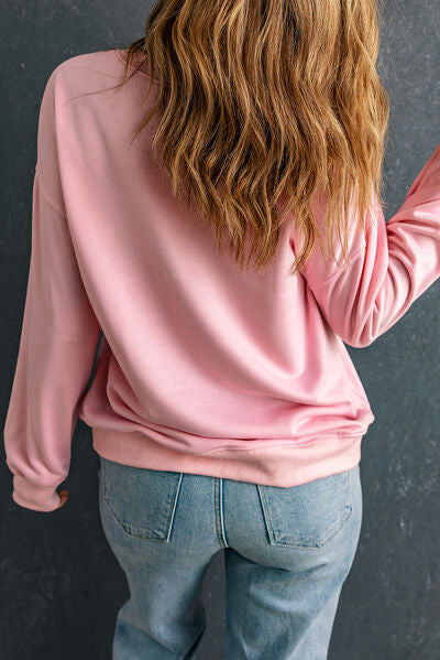 LOVER Round Neck Dropped Shoulder Sweatshirt (Online Exclusive) - Moonlight Boutique