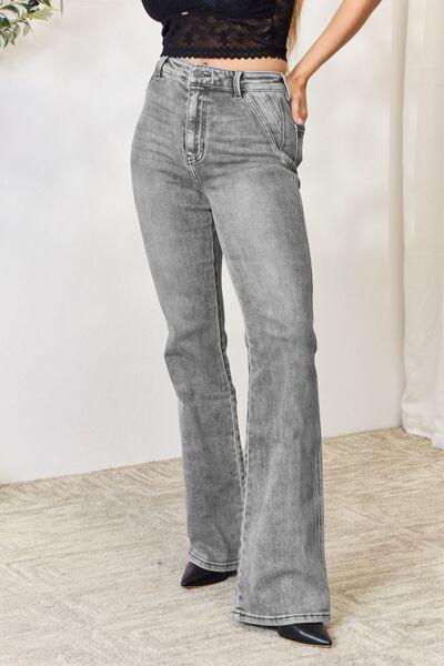 Kancan High Waist Slim Flare Jeans - Moonlight Boutique