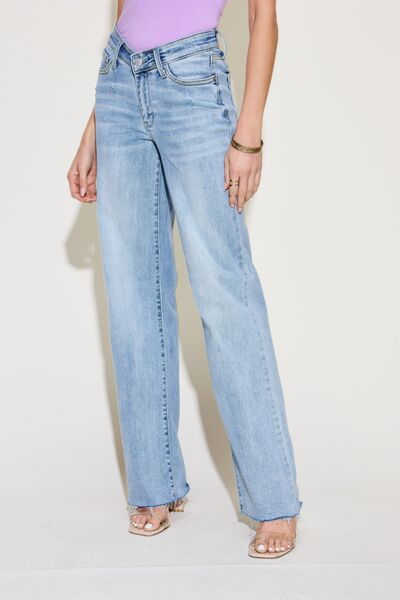 Judy Blue Full Size V Front Waistband Straight Jeans - Moonlight Boutique