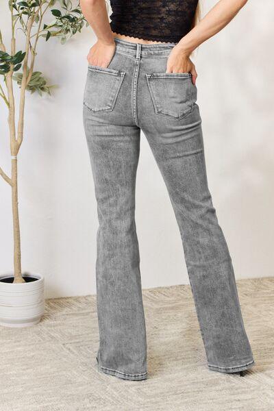 Kancan High Waist Slim Flare Jeans - Moonlight Boutique