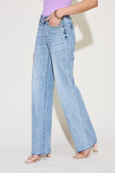 Judy Blue Full Size V Front Waistband Straight Jeans - Moonlight Boutique