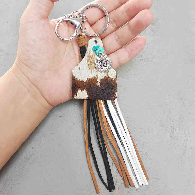 Turquoise Fringe Detail Key Chain - Moonlight Boutique