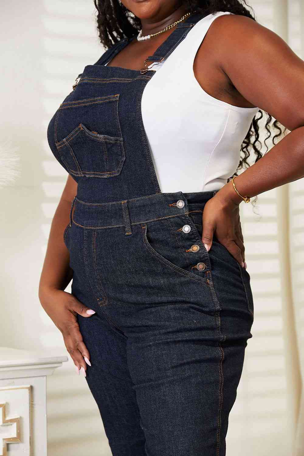 Judy Blue Full Size High Waist Classic Denim Overalls - Moonlight Boutique